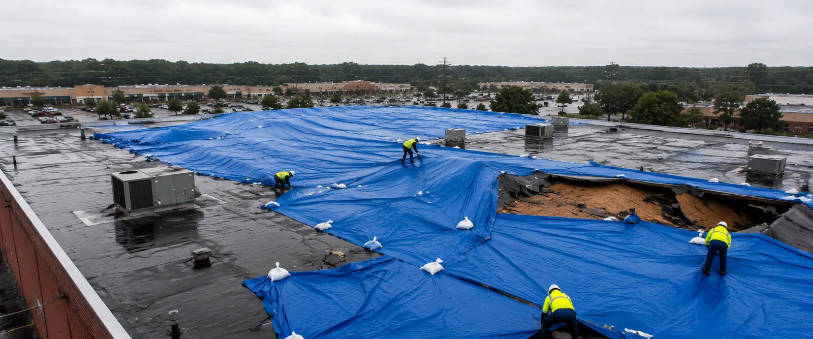 Commercial Roof Seam Failure Repair